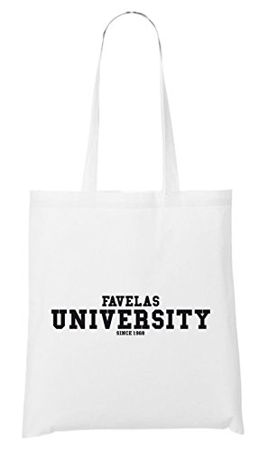 Certified Freak Favelas University Borsa Bianco