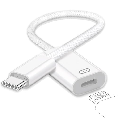 Image of ZORBES USB C to Lightning Audio Adapter and Charge Adapter,Type C Male to Female Lightning Headphone Audio Converter for Phone 16 /16 Pro /15 /15 Pro Max,iPad Pro /Air 6 /5 Compatible with Galaxy S25 /S24