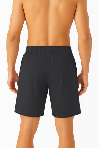 Image of NINQ Workout Half Pant for Man | Gym Shorts for Men with Drawstring Waist & 2 Zipper Pockets | Stylish Lightweight Shorts Pant for Men Sports