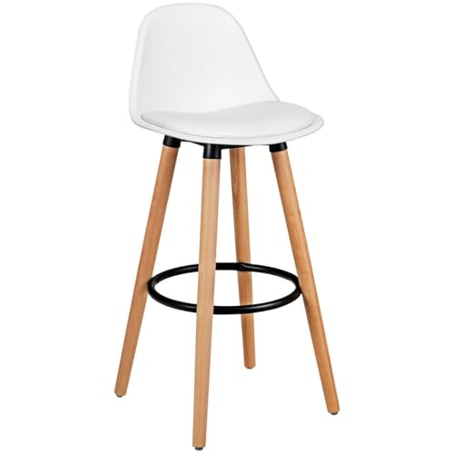 SlickBlue Set de 2 Butacos para Bar de 28.5 Pulgadas con Patas de Madera de Haya y Reposa Pies miniatura 5