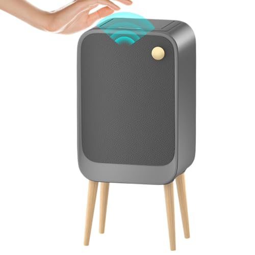 Cubo de basura eléctrico de acero inoxidable con pedal reforzado y diseño inteligente