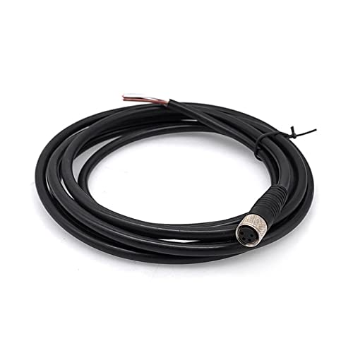 Conector de sensor M8 de 3 pines macho angular con cable de PVC 2 metros 6