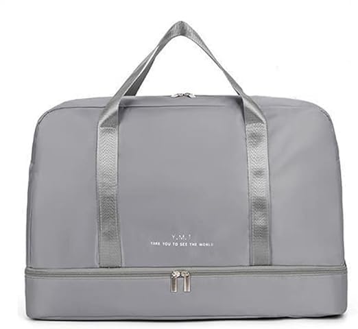 bolsa academia feminina,bolsa de ombro feminina,bolsa para viagem,mala de mão,bolsa transversal à prova d'água,bolsa para laptop trabalhar (Cinza)