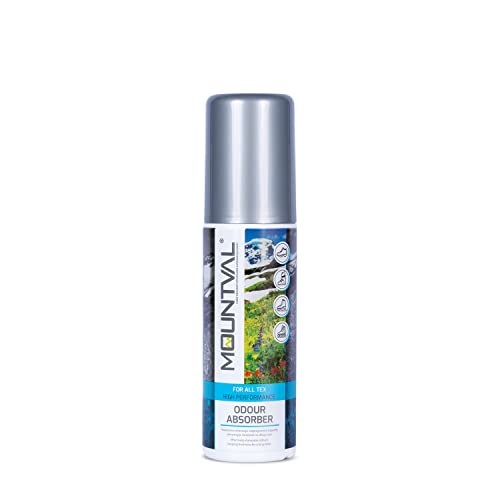 Geruchsneutralisierer & Schuhspray gegen Geruch für Wanderschuhe, Trekkingschuhe, Wanderstiefel, Arbeitsschuhe, Laufschuhe, Inliner, Snowboardschuhe – Schuhdeo als Spray – Mountval