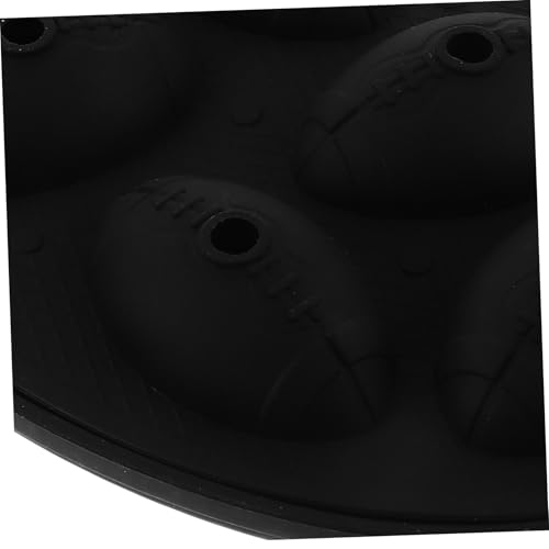Molde para Hielo de Silicona Negro en Forma de Rugby miniatura 2