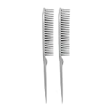 Allegro Combs 60 Parting Three Row Combs Salon Hairstylist Hairdresser Detangle Combs For Natural Ha