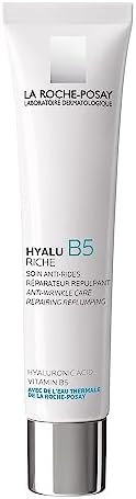 La Roche-Posay Hyalu B5 Riche Cream, Anti-Wrinkle Care, Repairing Replumping with Hyaluronic Acid and Vitamin B5 | Suitable for Sensitive Skin | 40 ml