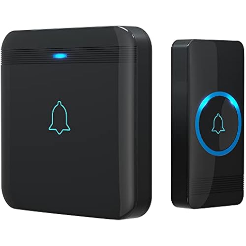AVANTEK Wireless Doorbell, D-3G Waterproof Chime Kit Operating at Over 1300 Feet with 52 Melodies, 5 Volume Levels & LED Flash
