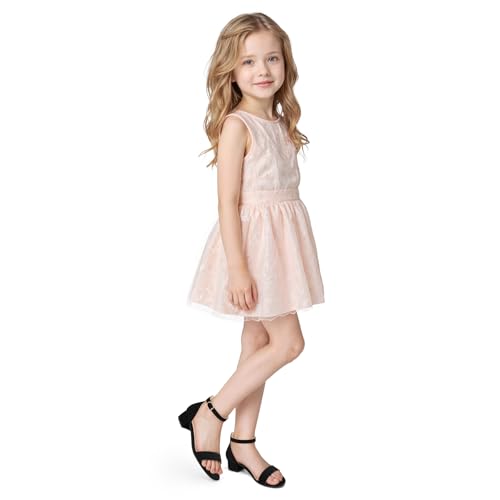 Image of K KomForme Girls Sandals Low Heels Dress Pump Ankle Strap Open Toe Wedding Party Shoes(Toddler /Little Kids /Big Kids)