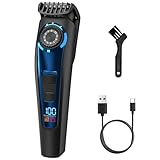 ヒゲトリマー メンズ 髭トリマー USB-C急速充電 髭剃り LEDディスプレイ ひげトリマー 自動研磨 残量表示 バリカン 髭 もみあげ 襟足 業務用 家庭用
