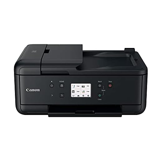 Canon PIXMA TR7520 All-In-One Wireless Home Photo Office All-In-One Printer with Scanner, Copier and Fax: Airprint and Google Cloud Compatible, Black, Works with Alexa
