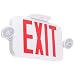 LIT-PaTH LED Combo Emergency EXIT Sign with 2 Adjustable Head Lights and Back Up Batteries- US Standard Red Letter Emergency Exit Lighting, UL 924 and CEC Qualified, 120-277 Voltage (1-Pack)