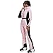 HOTIAN Damen Skianzug Damen Einteiler Skioverall Winter Warme Schnee Skifahren Winddicht Wasserdicht Outdoor Schneeoverall Jumpsuit Mit Kapuze Verdicken Schneeanzug Ski Suit Pink S