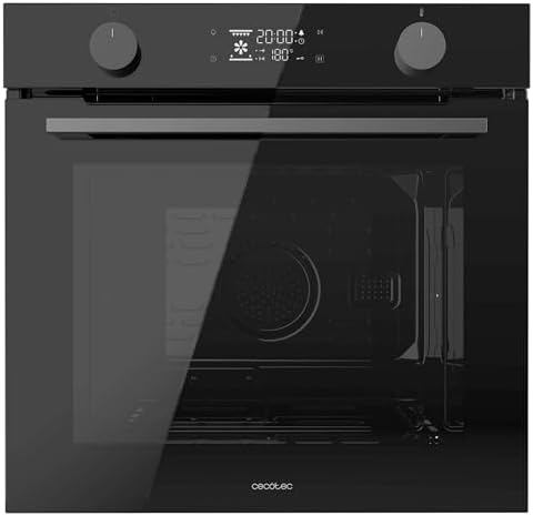 Cecotec Horno Integrable Pirolítico 73L Bolero Hexa P526000 Glass Black A. 2800W, 9 Funciones, Display, Pirólisis, Cooling Fan, Modo Defrost, Modo Convección, Modo Eco, Puerta Cuádruple Glass