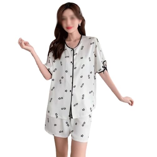 Pyjama en soie glacée femmes idéal comme vêtement d'intérieur élégant pour vos journées d'été