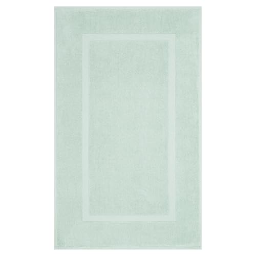 Image of Cotton Paradise 100% Cotton Turkish Bathmat Set, Soft Absorbent Quick Dry, 2 Piece 20x34 Bathmat Floor Set, Mint Green