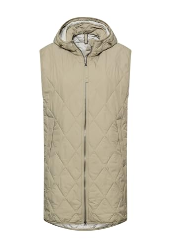 Chaleco salvia camel active 360760 de mujer en tejido ligero para entretiempo