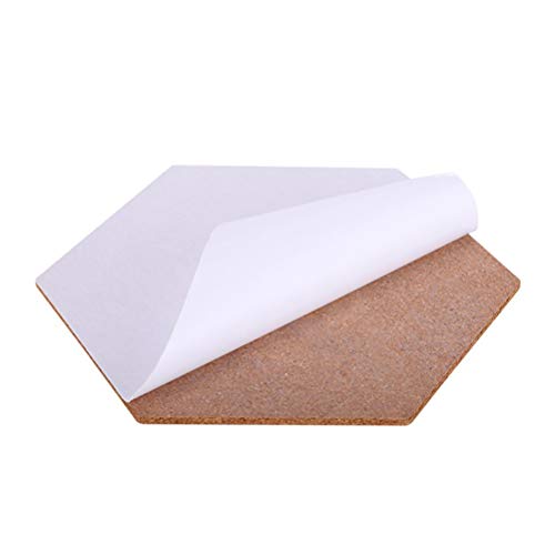 Adesivos de mensagem de fundo autoadesivo para quadro de parede de cortiça hexagonal com 4 peças da