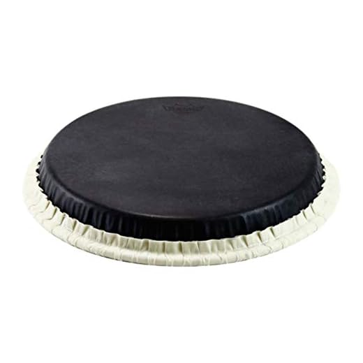 Remo Conga Drumhead, Tucked, 11.75", SKYNDEEP,"Black Calfskin" Graphic