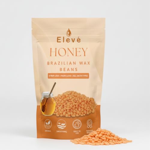 Image of Eleve Brazilian Beads, Stripless & Painless Hair Removal | India's 1st Peel Off Honey Wax For Men & Women| Quick & Easy Tan Removal Waxing For Face, Armpit & Bikini Areas (500 Gm)