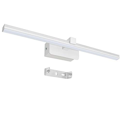 Chesbung - Lámpara de pared con luz LED blanca fría de 8 W para tocador de baño, espejo de pared con interruptor de baño