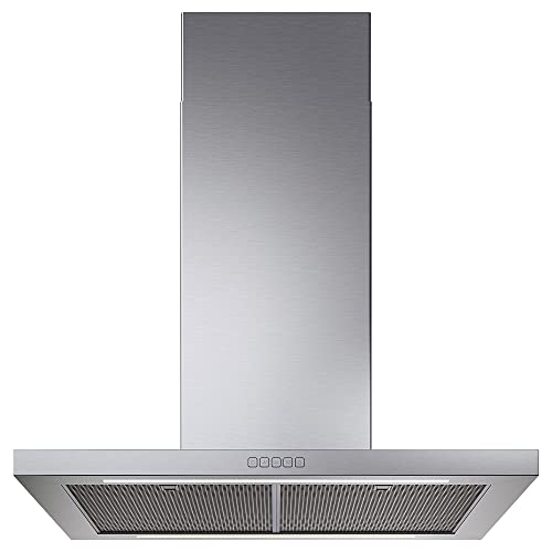 SVÄVANDE - Campana extractora de techo, 90 cm, acero inoxidable