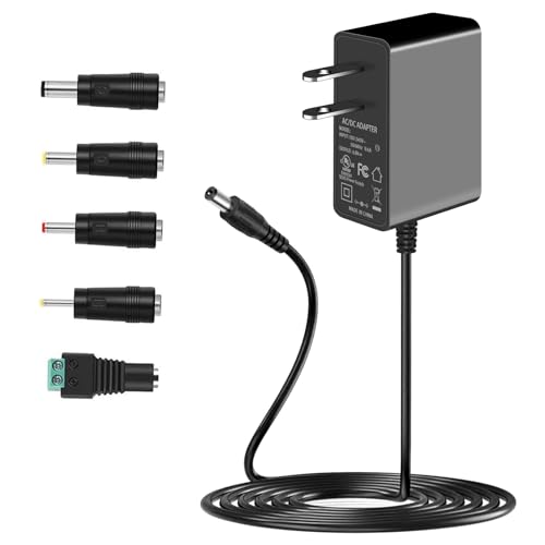 Baby Swing Power Crod, 6V 2A Power Supply Adapter, fit for 6Volt Maxi COSI, Jaoul, Larex, Kids View, Soo Baby, Go Panda, Ixdregan, Harpa, Quee Rick, Boli Long, Riviplou, with 5 DC Plug.