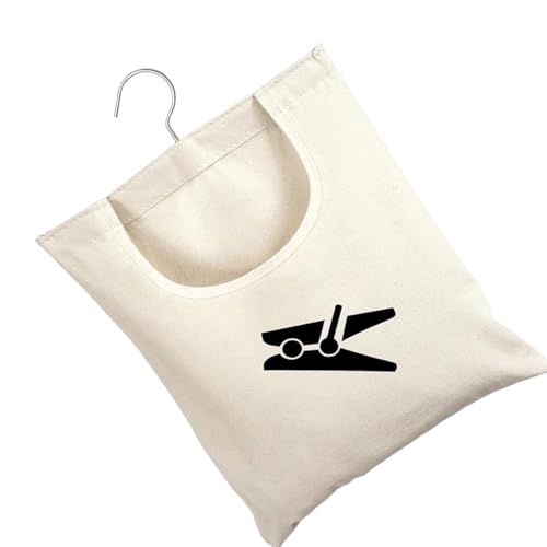 Ziyonix Bolsa para Pinzas de Ropa con Gancho Bolsa de Clavija Bolsa de Almacenamiento Pinzas de la Ropa Caja para Guardar Pinzas de la Ropa Porta Pinzas Ropa para Interiores y Exteriores, 32 x 28cm