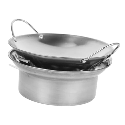 KICHOUSE Enhanced Efficiency Stainless Steel Pot Portable Cooking Hot Pot Divider Easy Cleaning