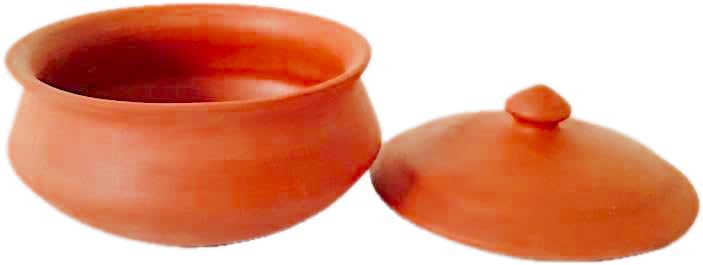 Generic Dahi Handi Biryani Pot Biryani Handi Clay Handi Clay Pot Curd Pot (1500ml), 2000ml, Brown, KGU01042024
