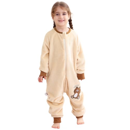 Image of MICHLEY Flannel Sleeping Sack,Baby Sleeping Bag Wearable Blankets 9M-6Y