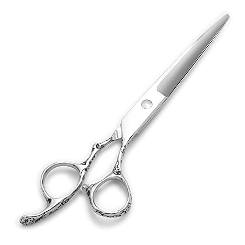 Dayline 7" Professional Salon Shears Hairdressing Scissors Haircut Human Silver Barber Scissors Japan 440C Steel Cutting Hair Scissors (7 Inch) #TOP7