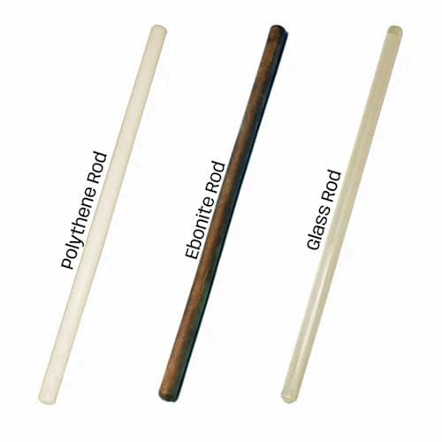 Image of ELECTROSTATIC (Static Friction) Kit (Silk,Wool & Flannel) Cloth with (Glass,Ebonite & Plastic) Rods for School Science Lab Apparatus /Physics Teaching Aid