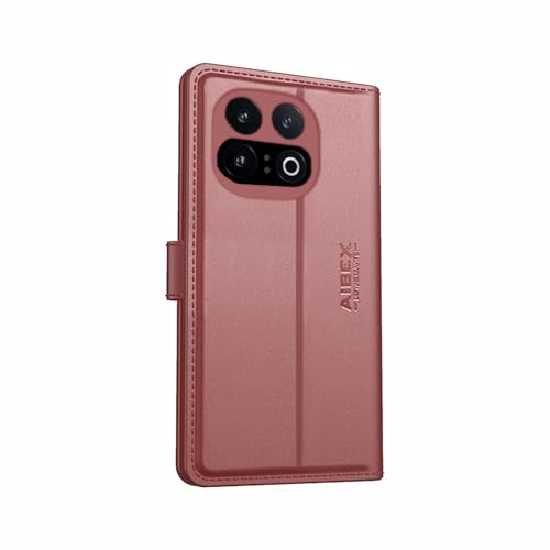 Image of AIBEX Compatible for iQOO 15 5G Flip Cover Leather Finish | Inside TPU with Card Pockets | Wallet Stand | Complete Protection Flip Case Brown