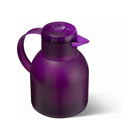 Emsa Samba Quick Press Insulated Server, 34-Ounce, Translucent Eggplant Cover