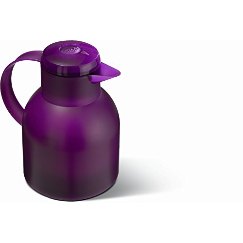 Emsa Samba Quick Press Insulated Server, 34-Ounce, Translucent Eggplant
