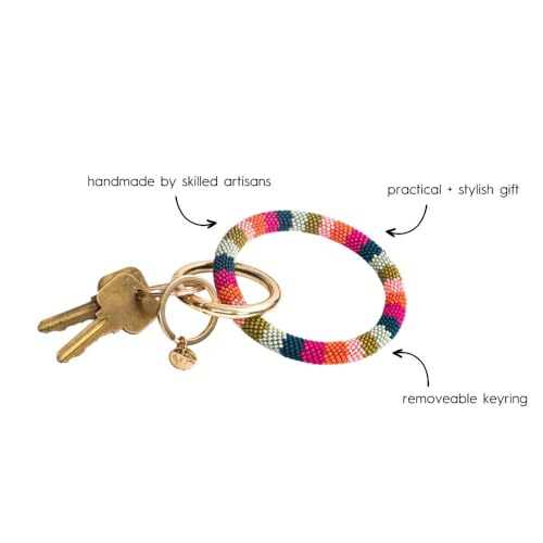 INK + ALLOY Key Ring Bracelet for Women, Chloe Beaded Keychain Wristlet, Handmade Jewelry for the Modern Bohemian3