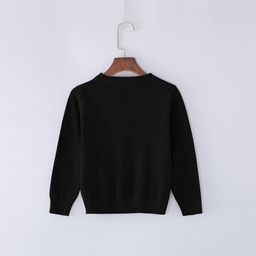 Boys Girls Cotton Sweater Autumn Winter Soft Warm Pullover Kids Long Sleeve Solid Color Crewneck School Uniform2