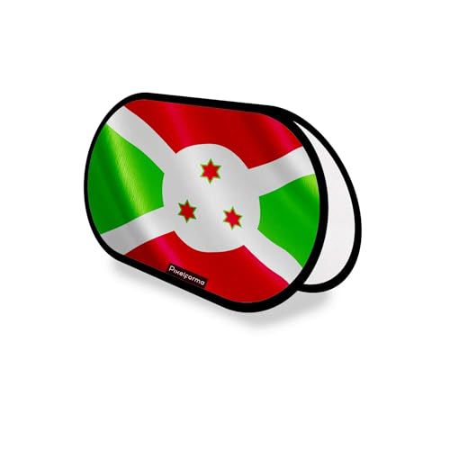 Drapeau Burundi publicitaire ovale en polyester résistant aux intempéries 70x120cm