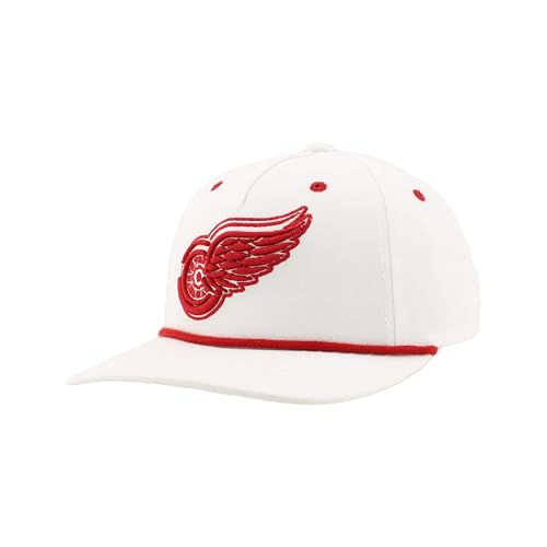 Detroit Red Wings NHL Officially Licensed Rope Hat Snapback Memento White