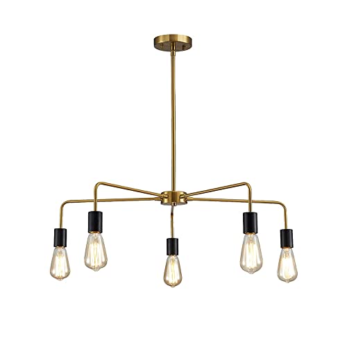 Lustre de ferme en V doré pour illuminer votre table de salle à manger chic