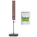 [page_title]-Schutzhülle für Sonnenschirm bis ca. Ø 200cm Premium Qualität aus hochwertigem 300GSM 600D Oxford Material - Taupe