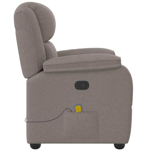 Fauteuil de massage inclinable de haute qualité en tissu résistant couleur taupe - 5