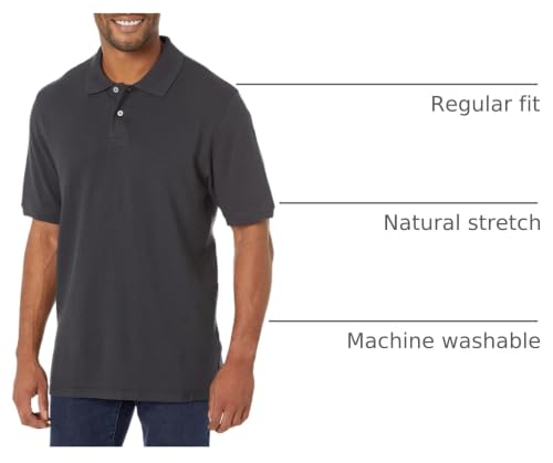 Image of Amazon Essentials Men's Regular-Fit Short Sleeve Cotton Pique Polo Shirt (Available in Big & Tall)
