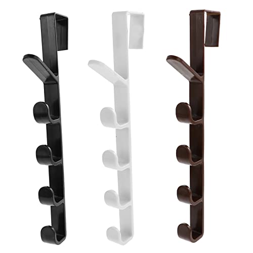 Garneck 3pcs Door Coat Hook Over The Door Rack Outdoor Hooks for Hanging Locker Hooks Over Door Towel Hook Hat Hook Door Hangers for Clothing Kitchen Door Hook Over The Door Towel Rack Abs