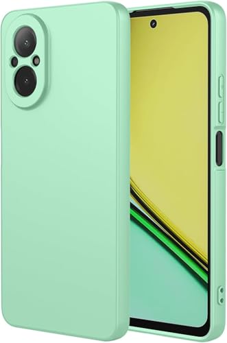 Movilear Funda Carcasa de Silicona Líquida para Realme C67 4G, Interior de Microfibra Antigolpes Protección Gel Ultra Suave de Goma a Prueba de Choques y Arañazos FSUA (Verde)