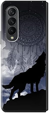 R3011 Dream Catcher Wolf Howling Case Cover for Samsung Galaxy Z Fold 3 5G