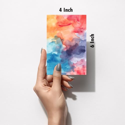 Image of SiddArtify Watercolor Abstract - Children Art Print Set - Set of 2-4x6 Inch - Board (Pack of 6) - Sticker (Pack of 6) Wall Room Decoration art Poster Prints
