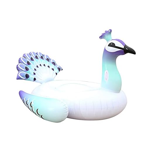 HJUGHPN Anillo de natación gigante de pavos reales, flotador de natación, cama flotante para adultos, flotadores de piscina, colchón inflable, cama flotante, playa, piscina, juguetes