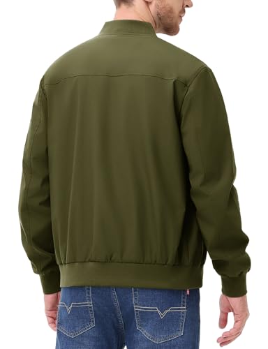 Image of TBMPOY Mens Lightweight Jackets Light Windbreaker Full Zip Casual Work Jacket Golf Business Fall Track Coat with Pockets